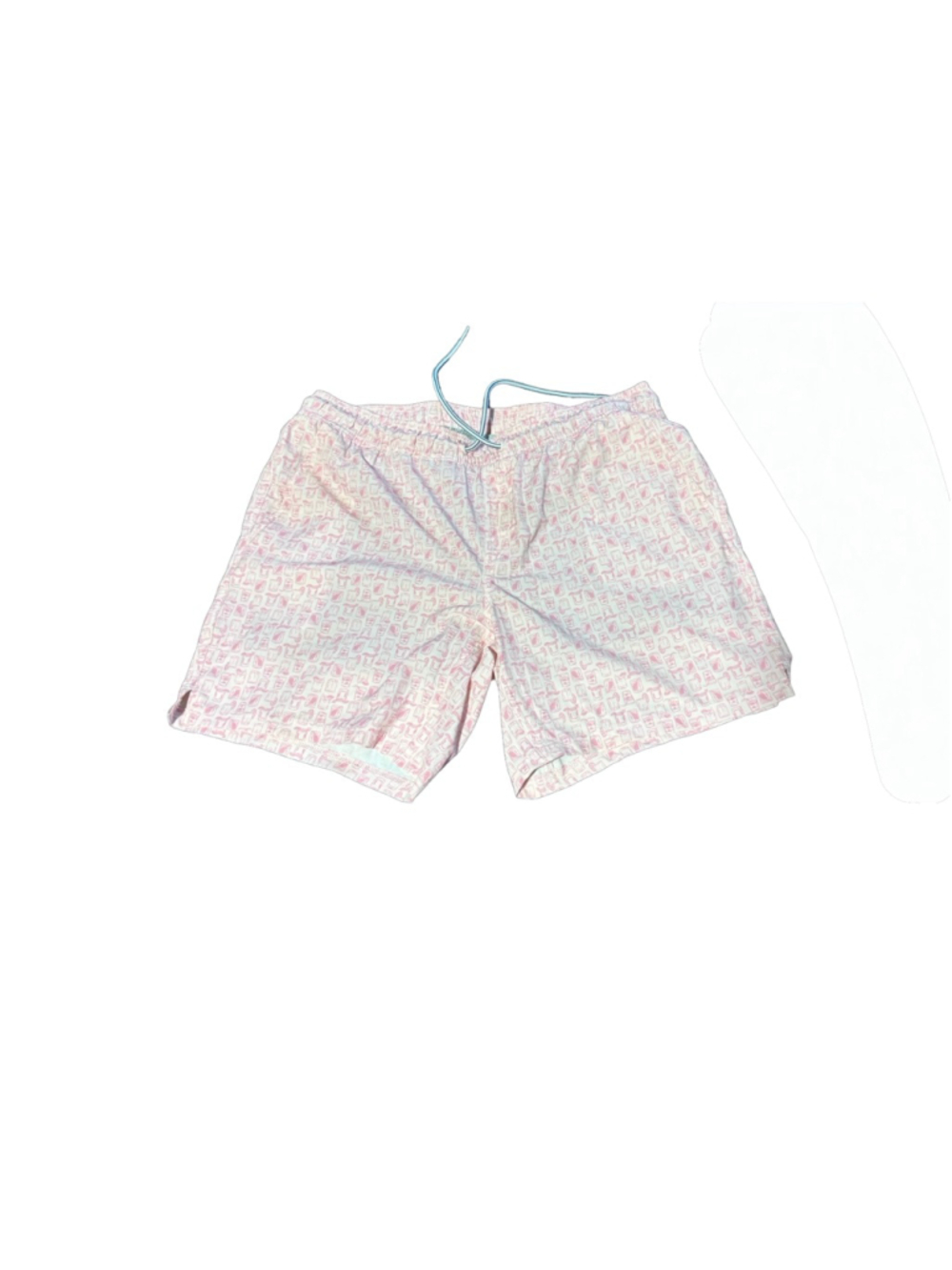 Men's GEORGE Pink & White Patterned Swim Trunks L #928